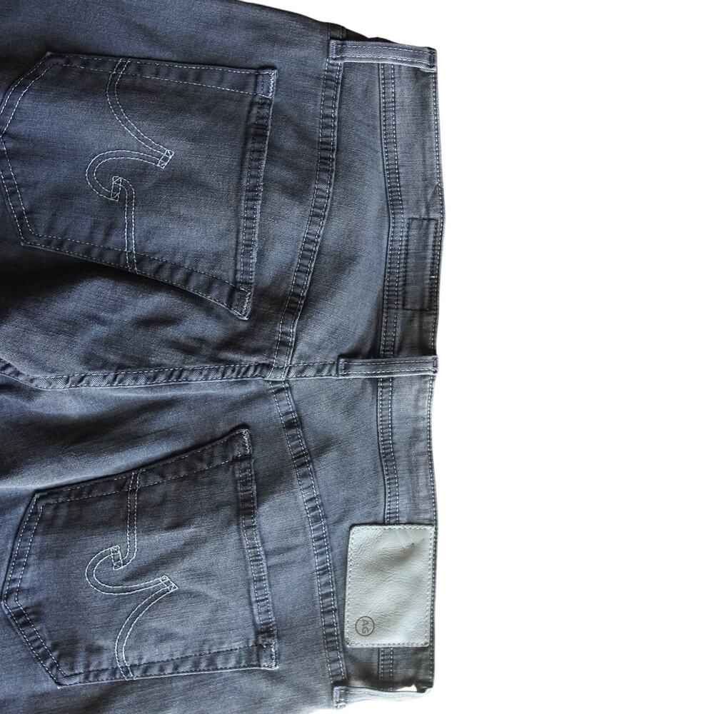 AG Adriano Goldschmied The Graduate Jeans 33R Gray Distressed Straight Leg - Picture 12 of 16